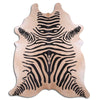 Printed Zebra Beige Cowhide Rugs