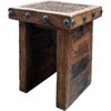 Recycled Wood Beam Side Table