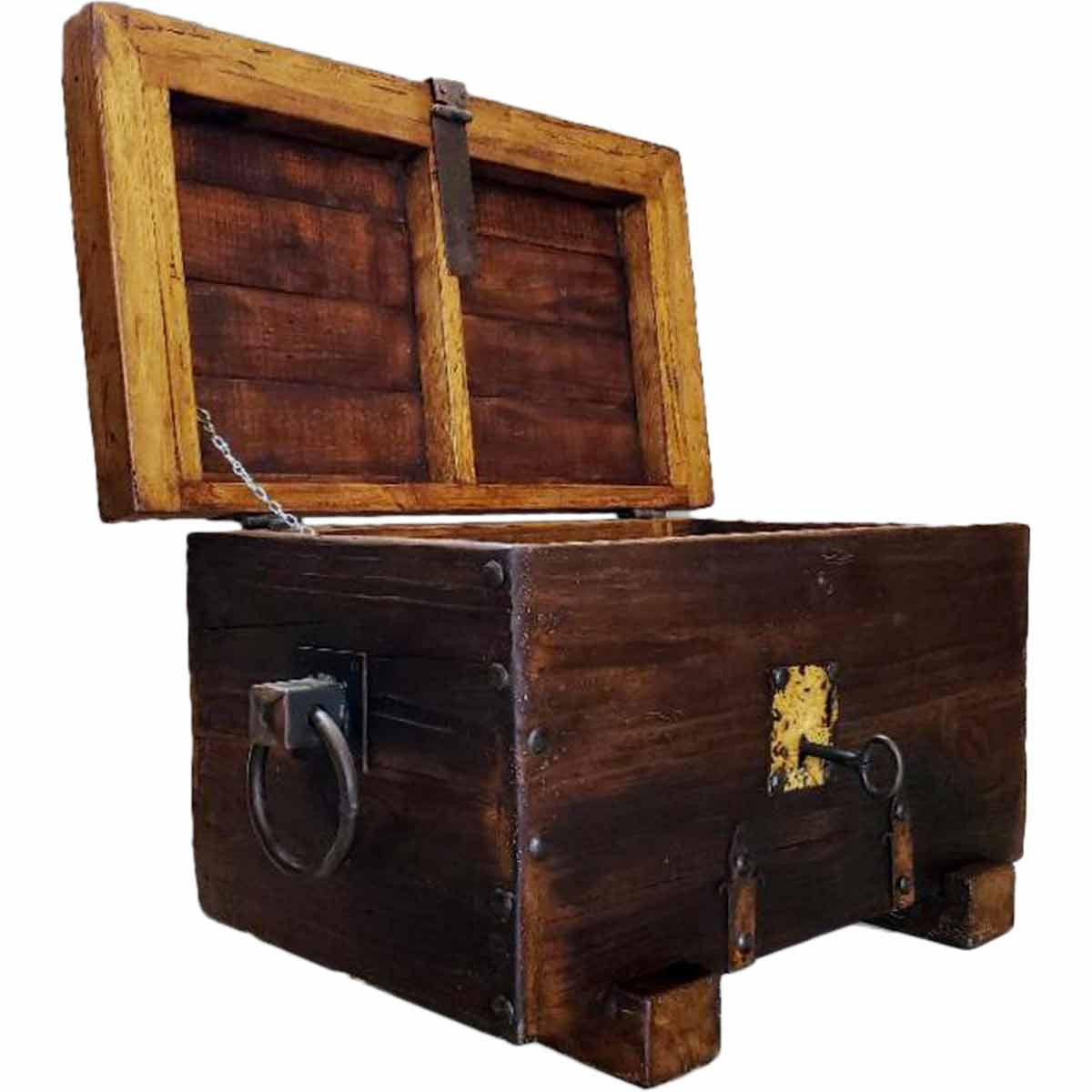 Recycled Wood Chest with Lock and Key