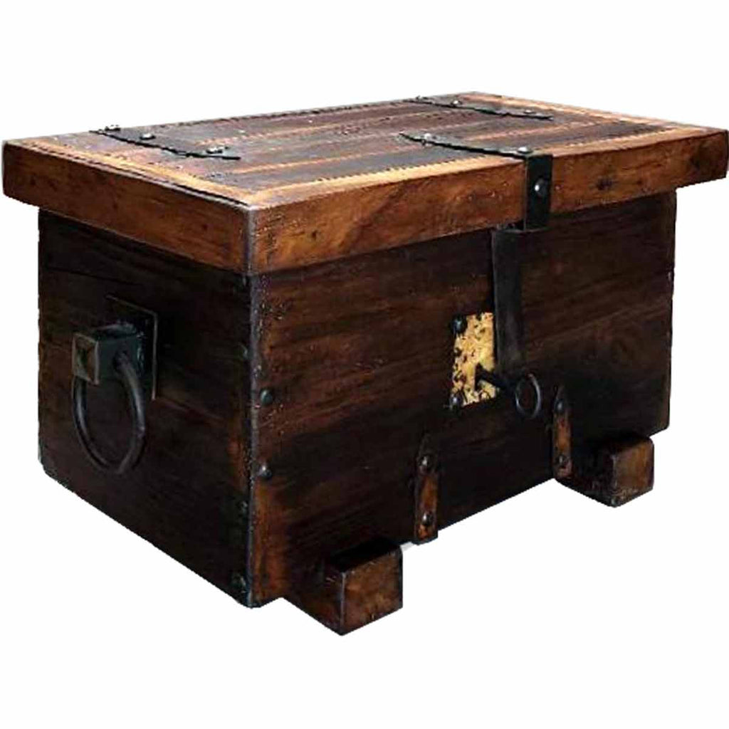 Recycled Wood Chest with Lock and Key