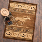 Running Horse & Horseshoes Rug Collection