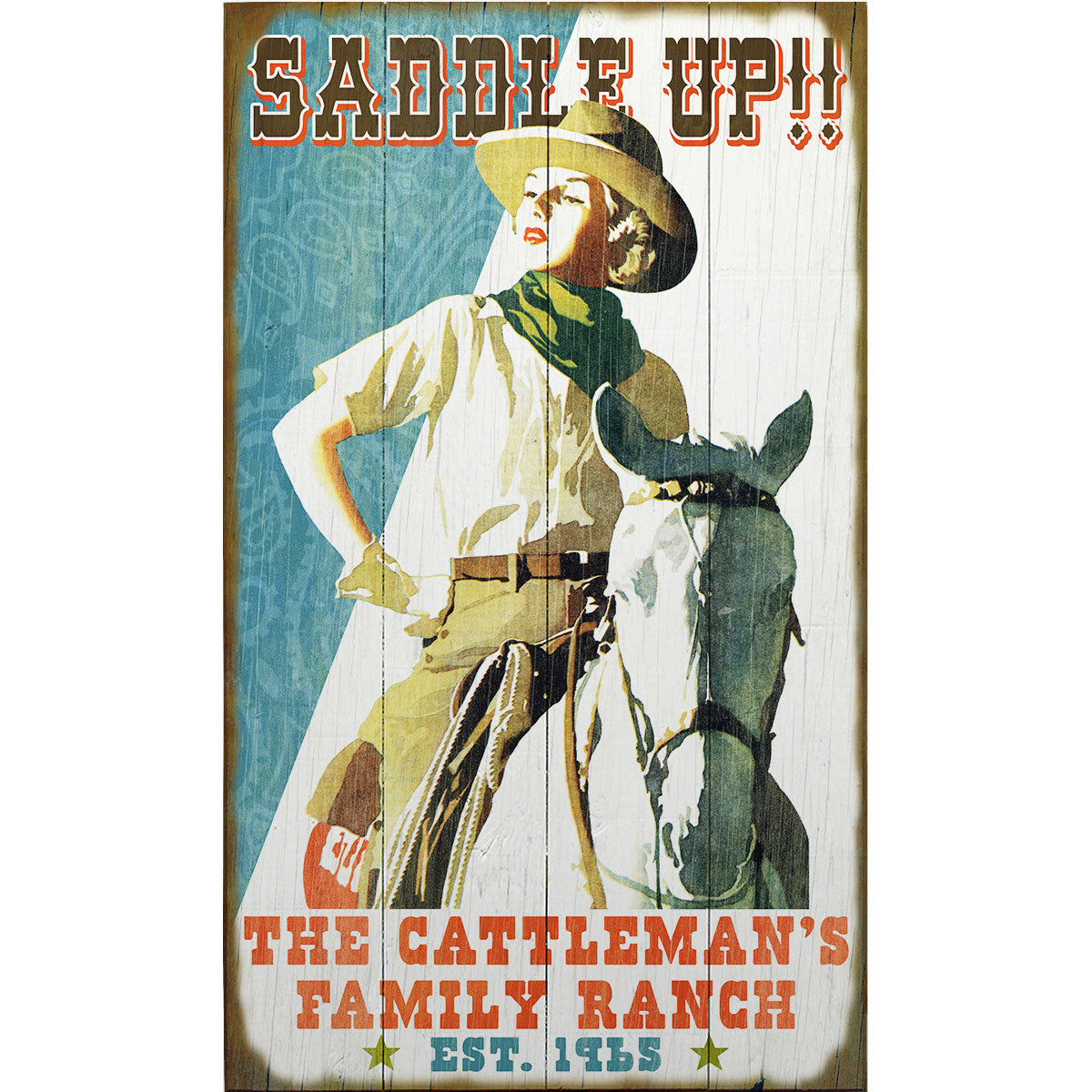 Saddle Up Personalized Signs