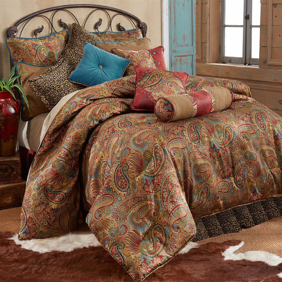 San Angelo Comforter Sets with Leopard Bedskirt