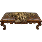 San Sebastian Bench - Hair on Hide & Rustic