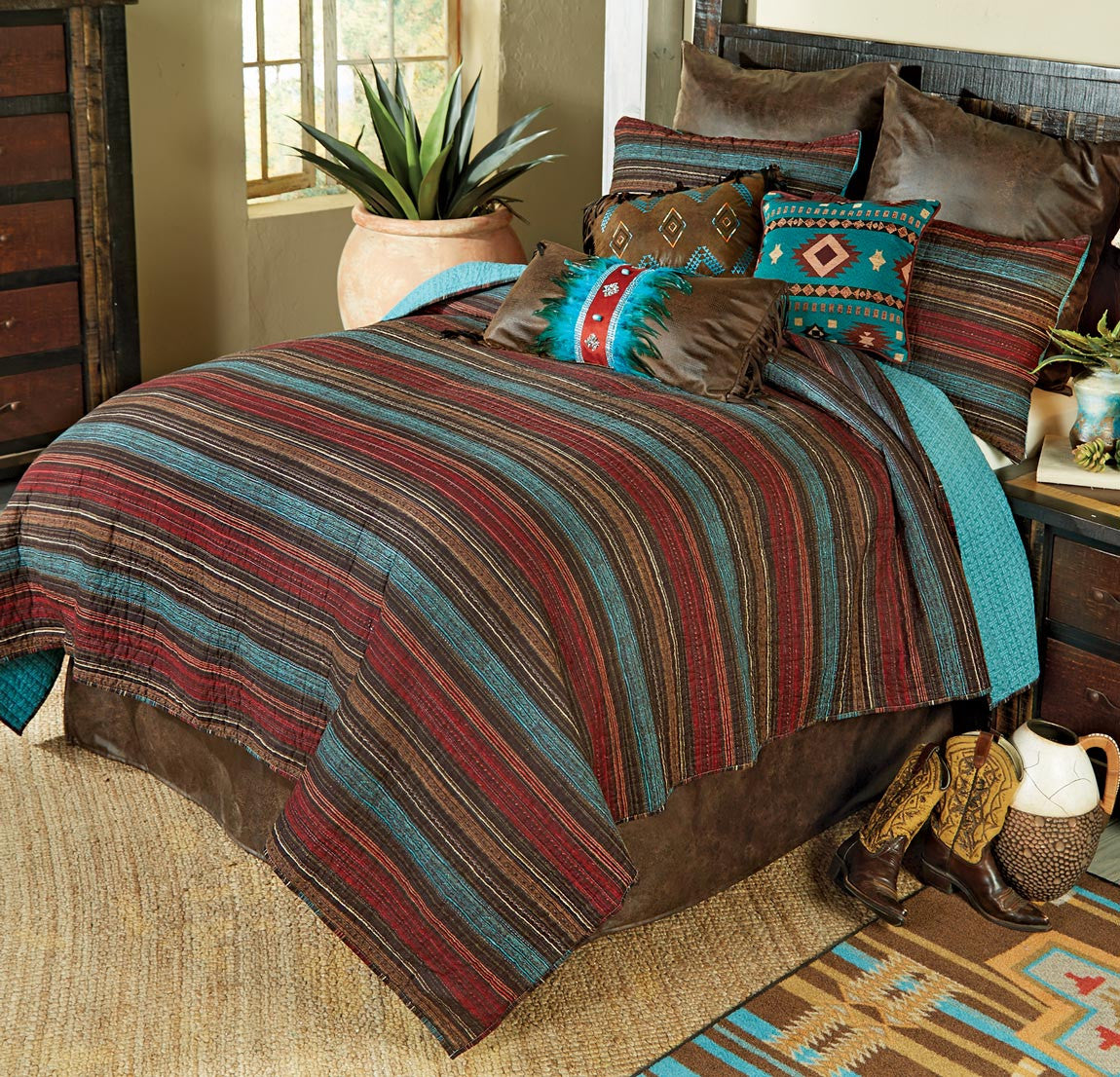 Santa Fe Stripes Quilt Bedding Collection