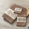 Southwest Diamond Latte Embroidered Towels