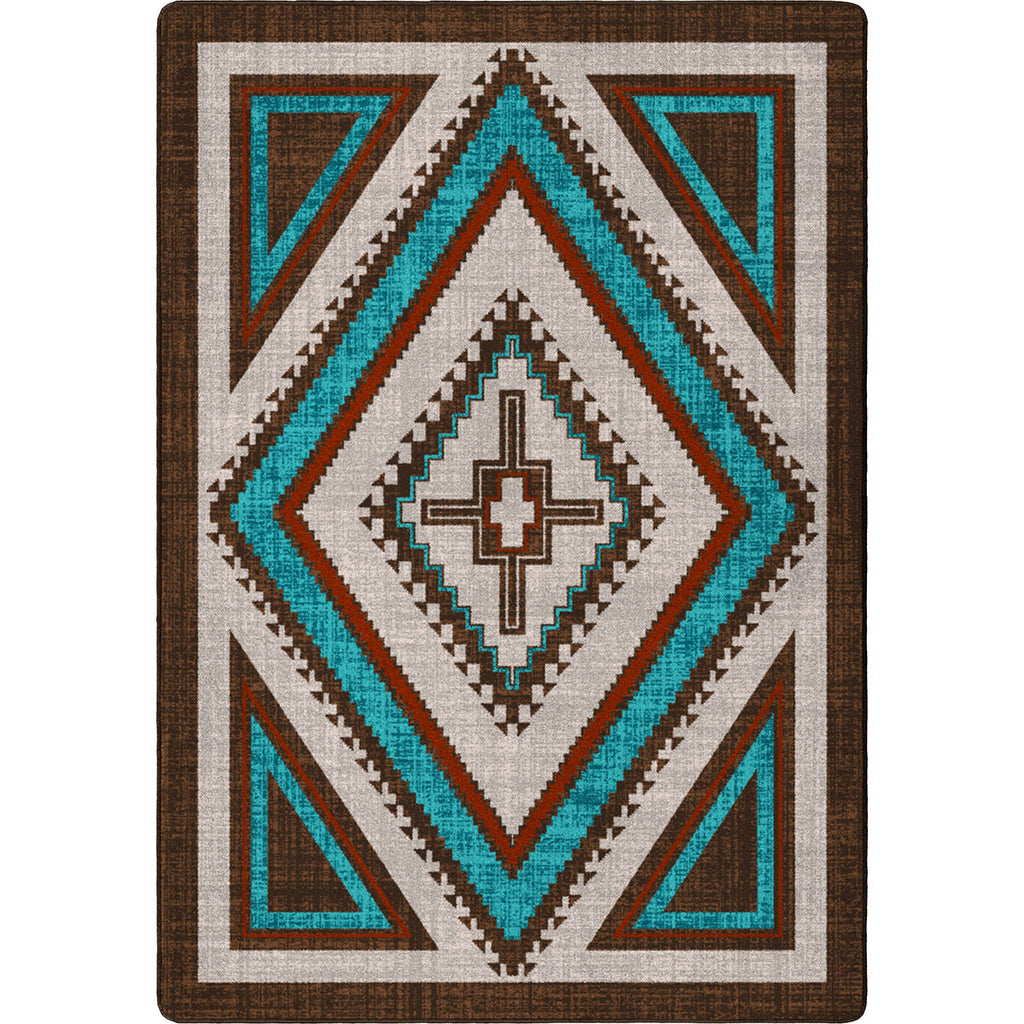Southwest Nights Turquoise Rug - 3 x 4