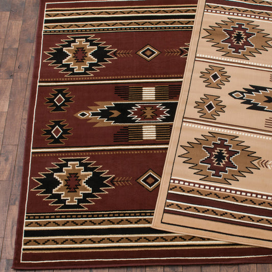 Southwestern Stars Brown Rug Collection