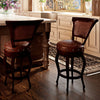 Spanish Heritage Swivel Counter Stool with Back - Brown - Set of 2