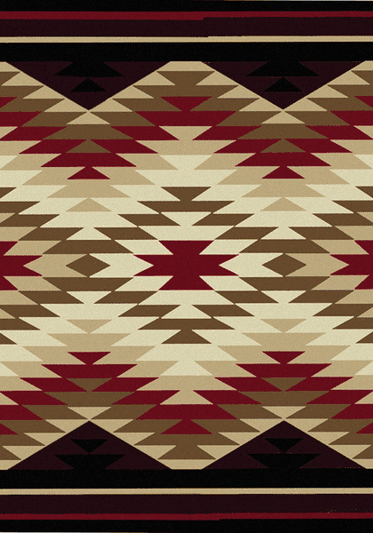 Star Burst Red Rug Collection