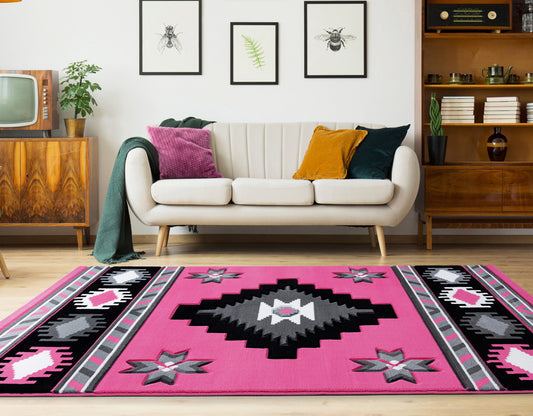 Star Vision Pink Rug Collection