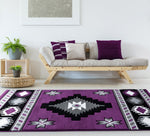 Star Vision Plum Rug - 3 x 4