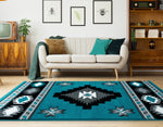 Star Vision Turquoise Rug - 8 x 11
