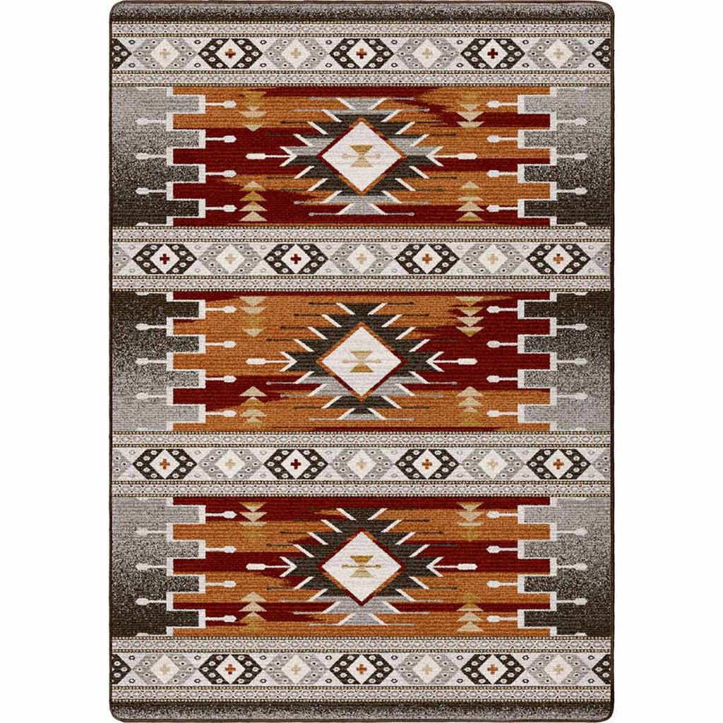 Sunset Path Rust Rug Collection