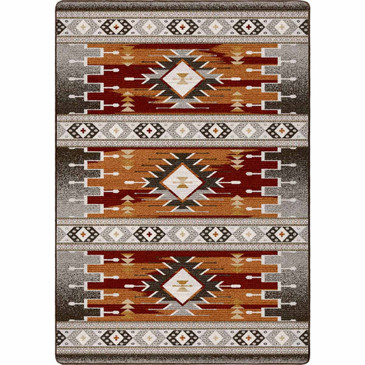 Sunset Path Rust Rug Collection