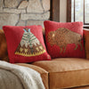 Plush Buffalo Hooked Wool Pillow