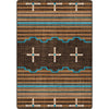 Three Chiefs Suede & Teal Rug - 3 x 4