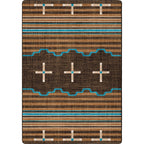 Three Chiefs Suede & Teal Rug - 3 x 4