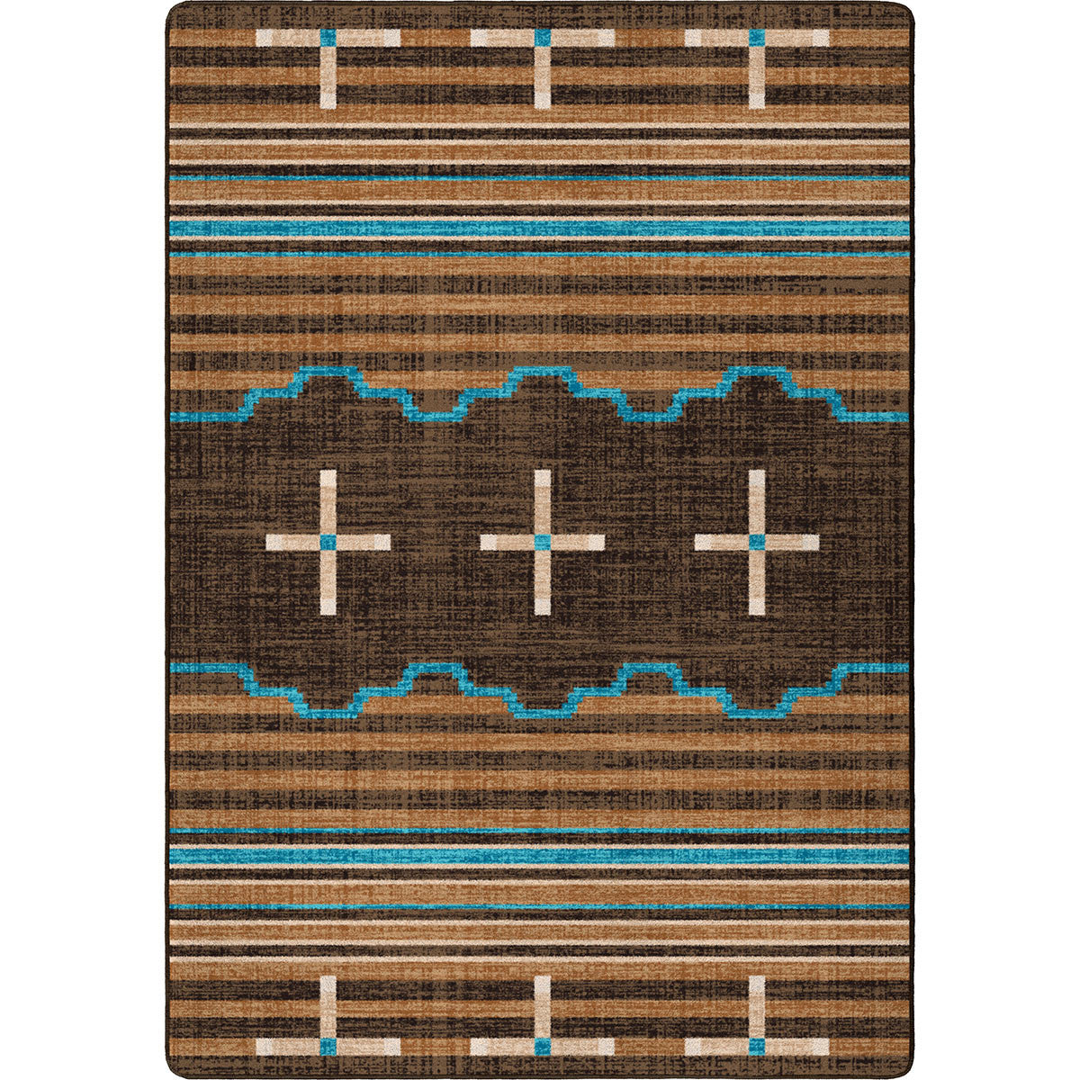 Three Chiefs Suede & Teal Rug - 3 x 4