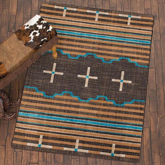 Three Chiefs Suede & Teal Rug Collection