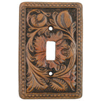 Tooled Leather Switch Plate Covers