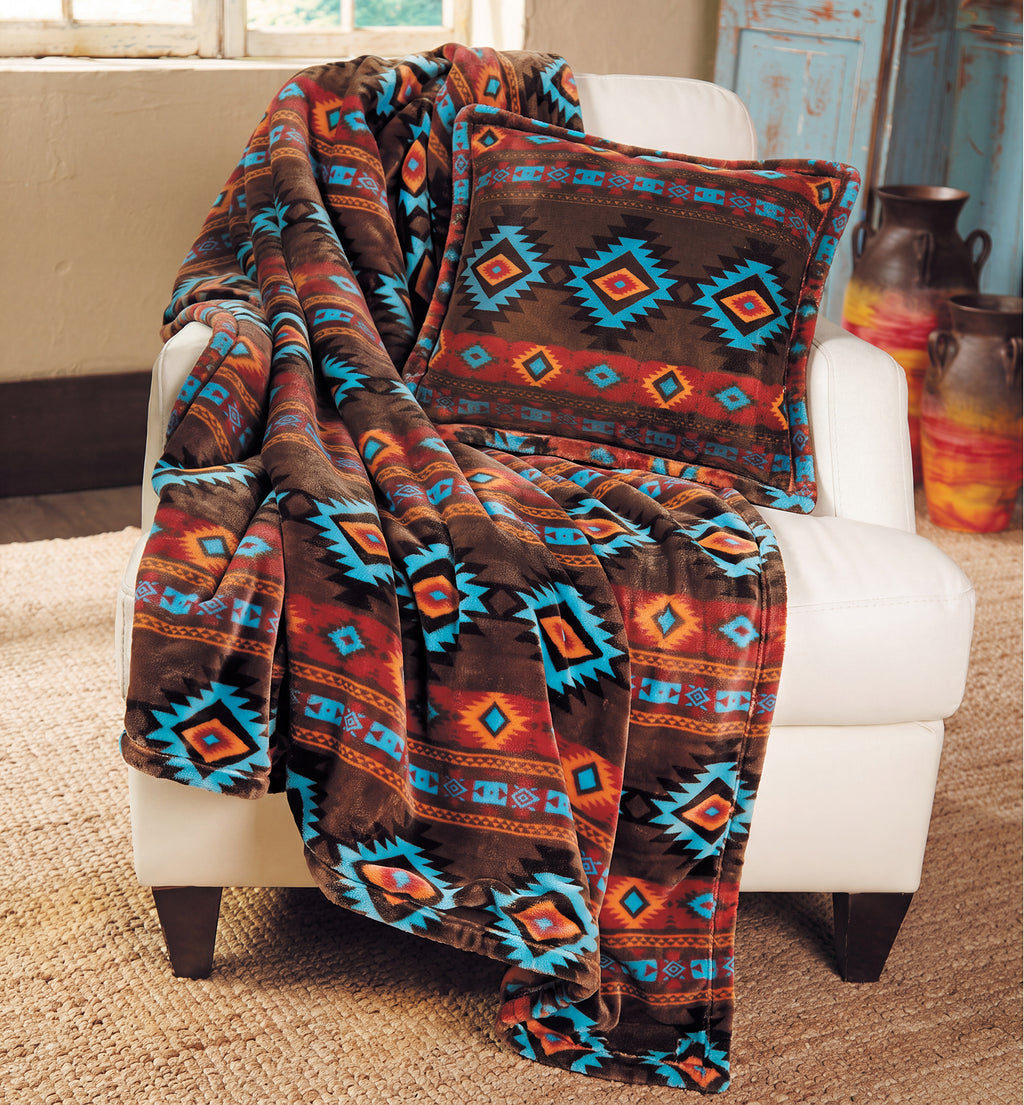 Turquoise Diamond Plush Pillow - OUT OF STOCK UNTIL 09/30/2026