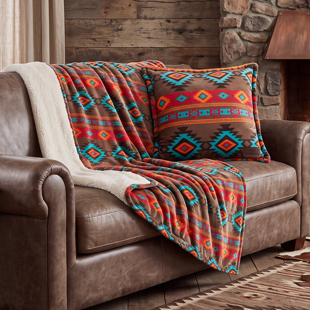 Turquoise Diamond Plush Pillow - OUT OF STOCK UNTIL 09/30/2026