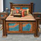 Turquoise Patina Copper Bedroom Furniture