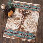 Turquoise Plains Cowhide Rug Collection