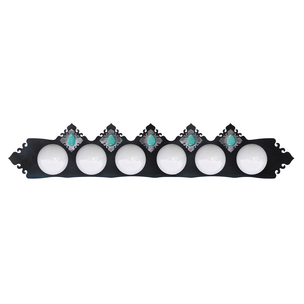 Turquoise Stone Vanity Fixture - 6 Light