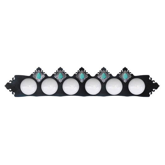 Turquoise Stone Vanity Fixture - 6 Light