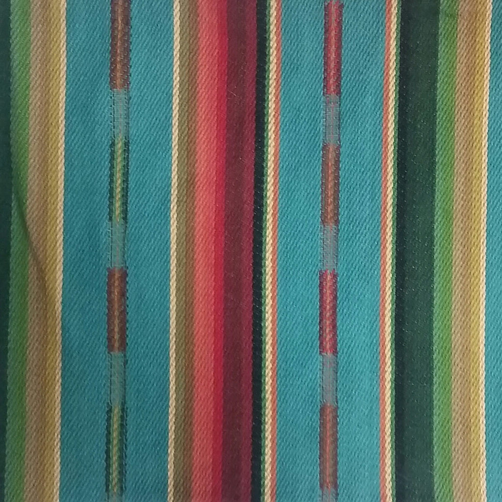 Turquoise Stripe Serape Fabric Placemats - Set of 4