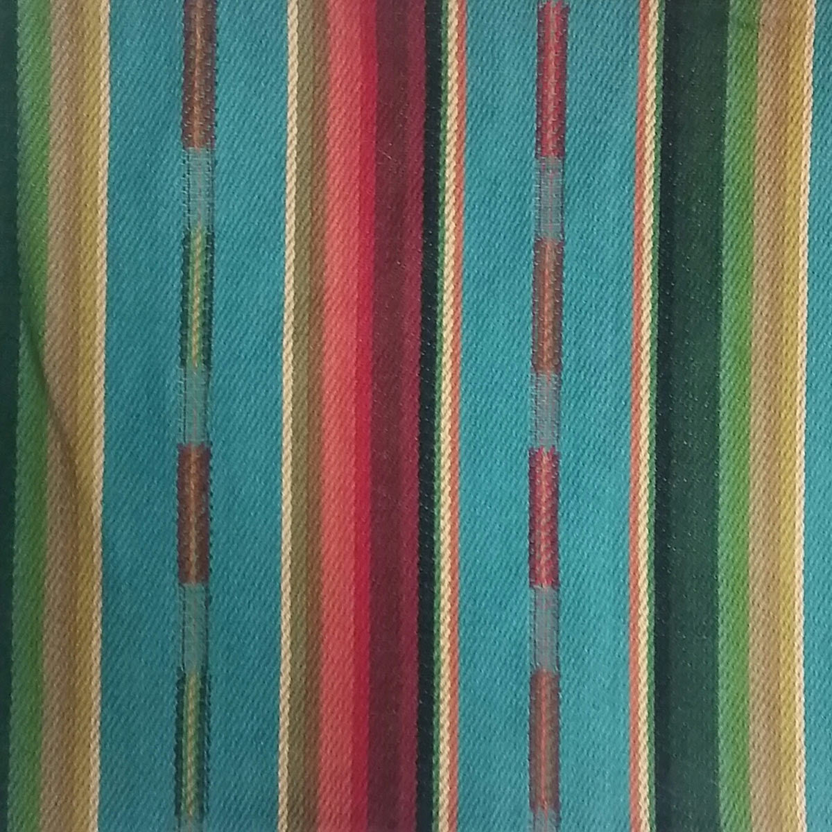 Turquoise Stripe Serape Fabric Placemats - Set of 4