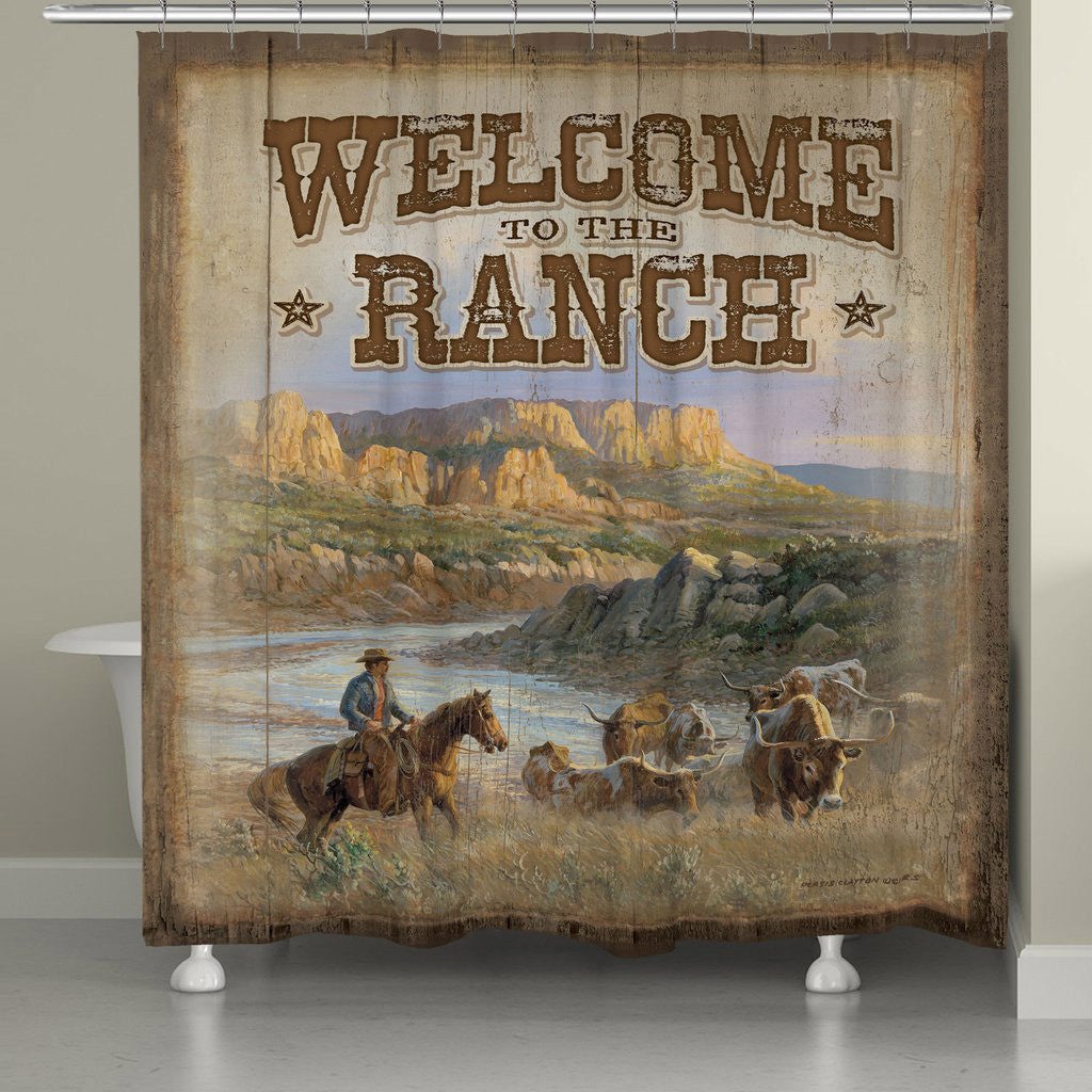 Western Shower Curtains: Ranch Hand Shower Curtain | Lone Star Western Decor, image size:1280x1280