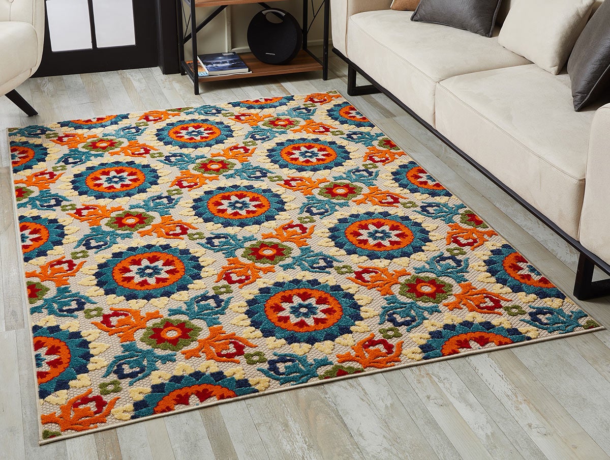 Talavera Heaven Indoor/Outdoor Rug - 7 x 9 | Lone Star Western Decor