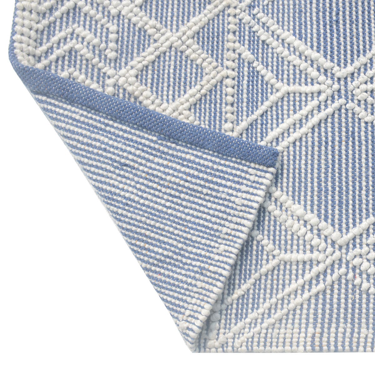 Blue Interlaced Diamonds Rug - 8 x 11 | Lone Star Western Decor