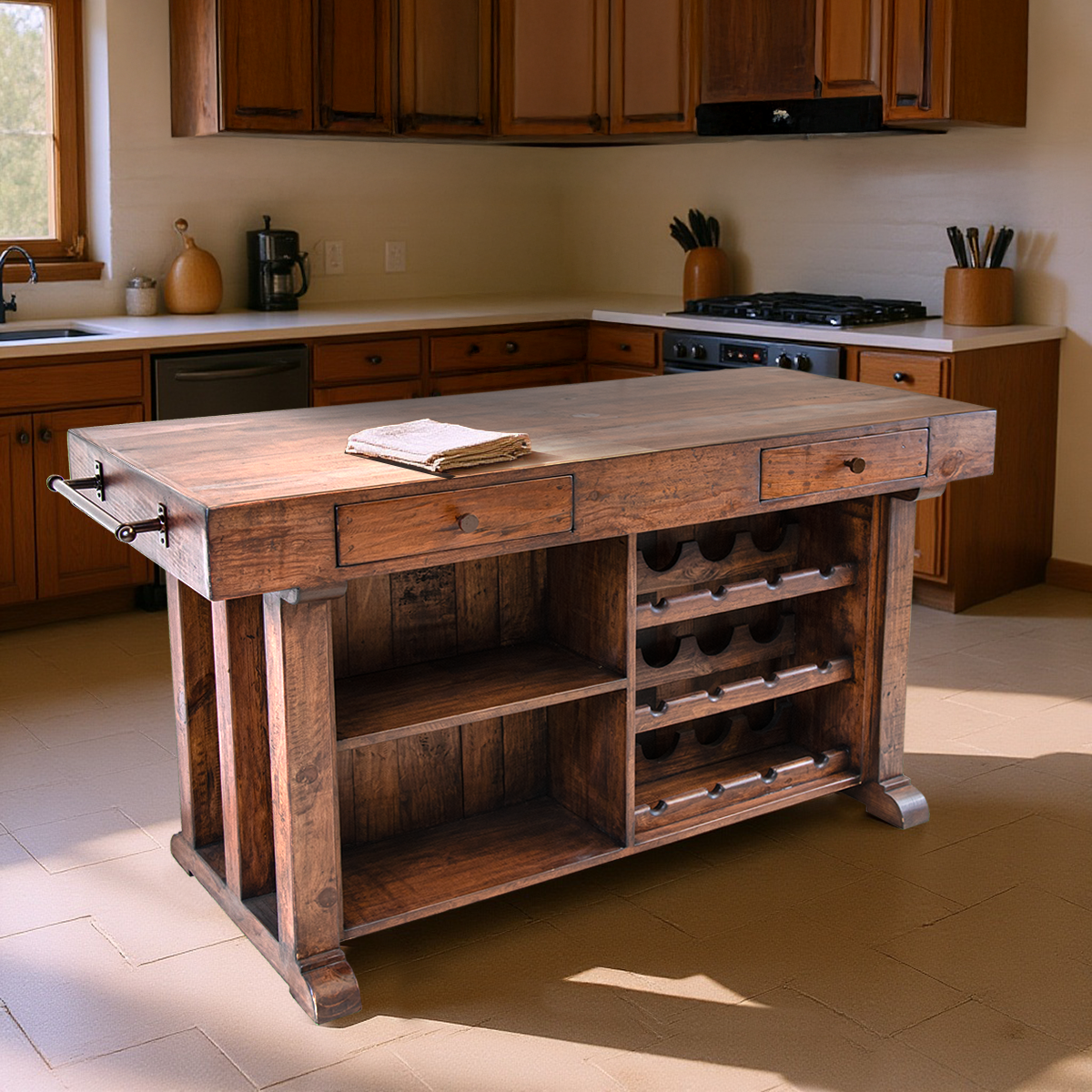 Abilene Rustic Kitchen Island, image size:1200x1200