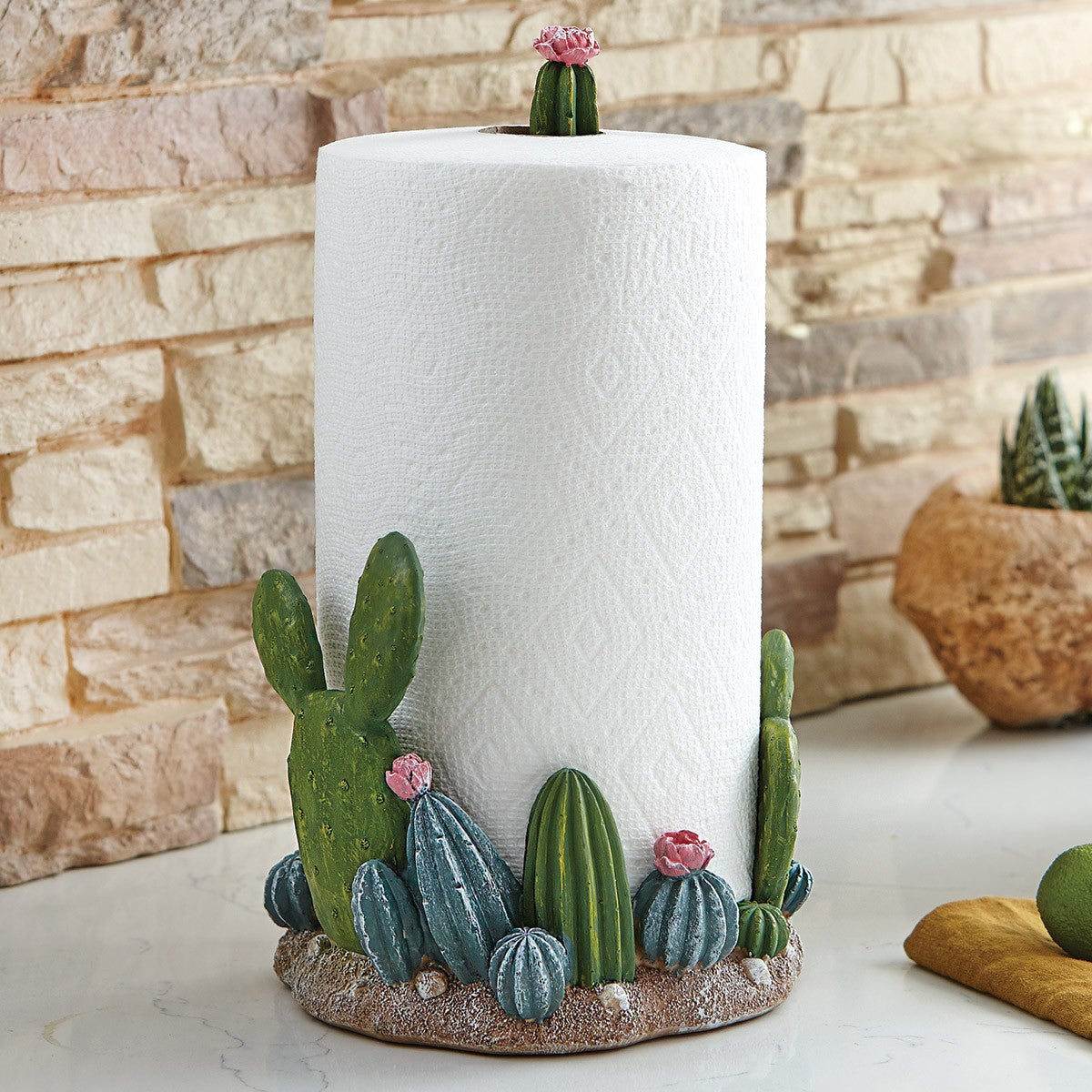 Mojave Cactus Paper Towel Holder | Lone Star Western Decor