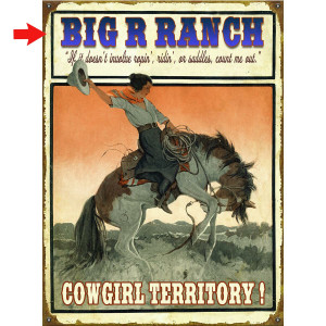 Cowgirls Rule Personalized Signs