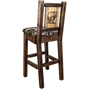 Ranchman's Counter Stools with Engraved Back