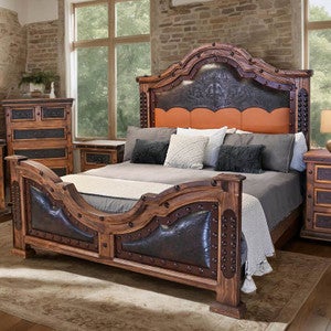 Kensington Tooled Leather Bedroom Furniture Collec