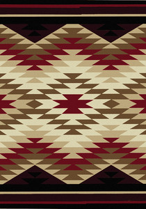 Star Burst Red Rug Collection