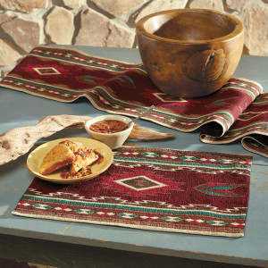Burgundy Taos Table Linens