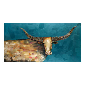 Kaleidoscope Longhorn Canvas Art