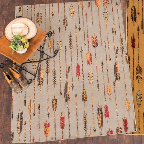 Feathered Arrows Gray Rug Collection