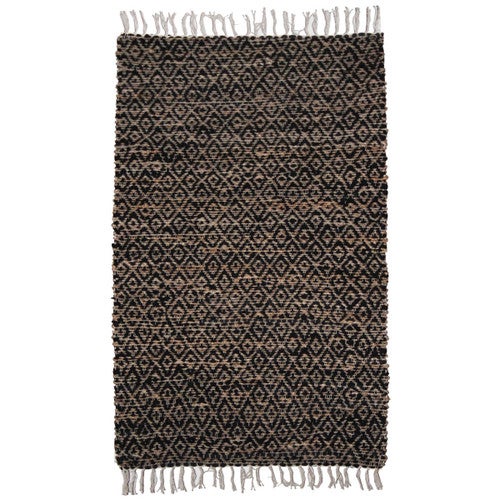 Black Hemp Diamond Rug Collection
