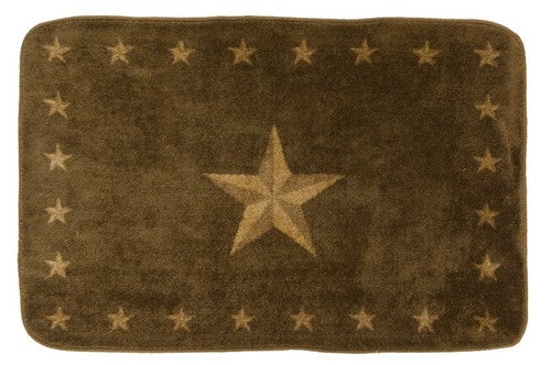 Dark Chocolate Star Bath Rugs