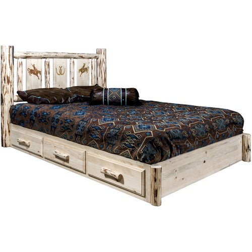 Frontier Platform Bed with Storage & Laser-Engrave