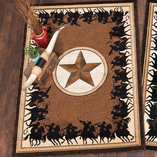 Lone Star Riders Chocolate Rug Collection