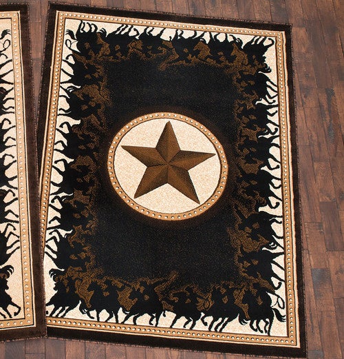 Lone Star Riders Black Rug Collection
